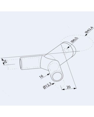Support de sous-lisse angle 90° int.