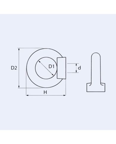 Anneau à écrou inox