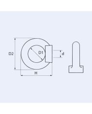 Anneau à écrou inox
