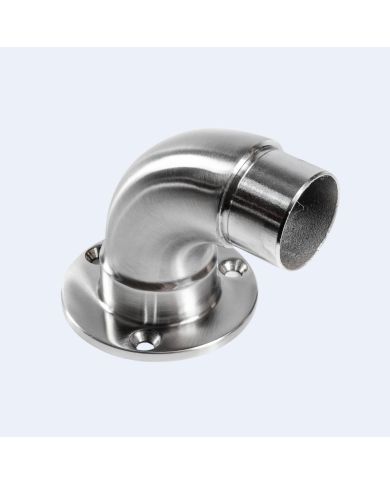 Platine murale inox à 90°