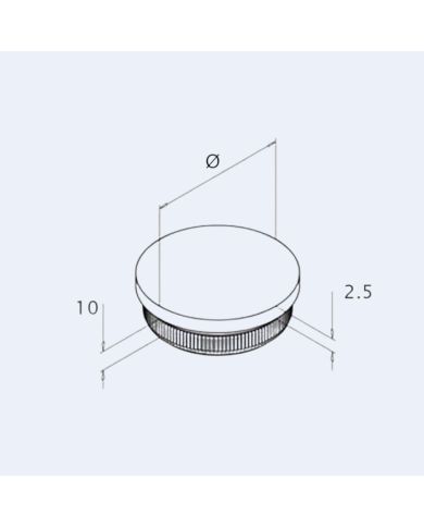 Embout inox plat à frapper
