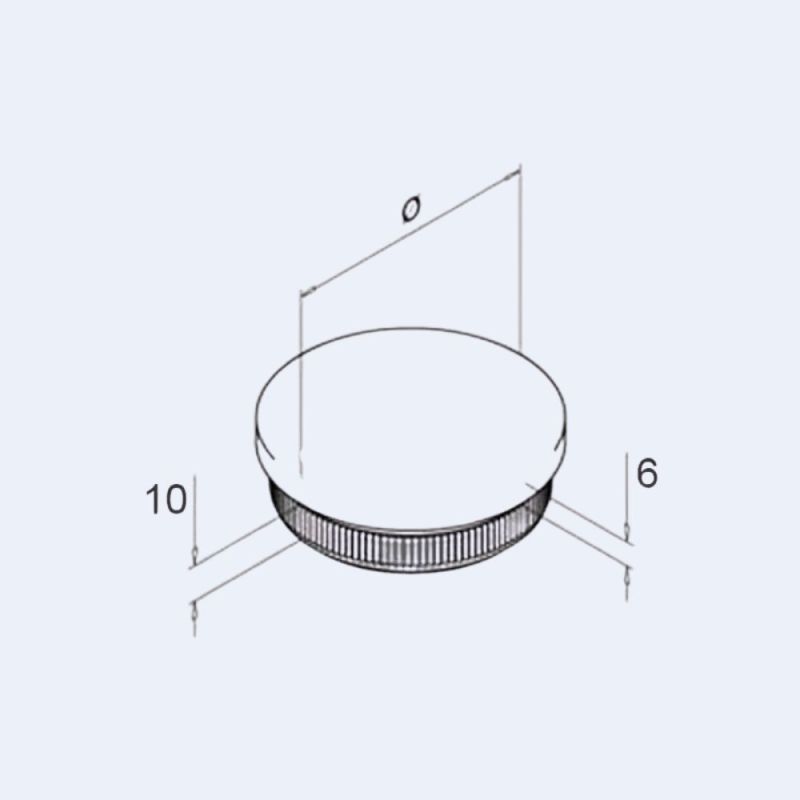 Embout Inox arrondi à frapper