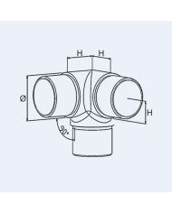 Raccord inox 3 départs
