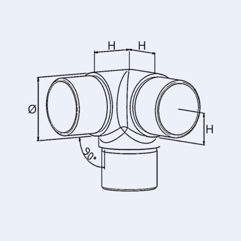 Raccord inox 3 départs