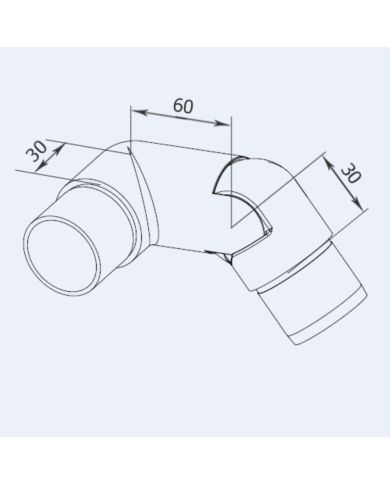Coude inox 90° orientable droite