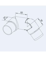 Coude inox 90° orientable droite
