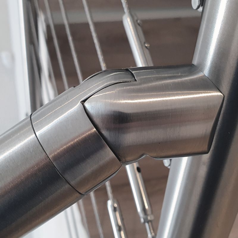 Adaptateur inox tube/tube orientable