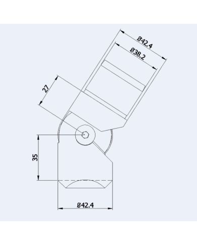 Adaptateur inox tube/tube orientable