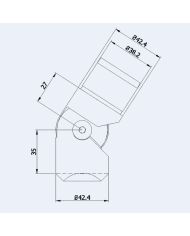 Adaptateur inox tube/tube orientable