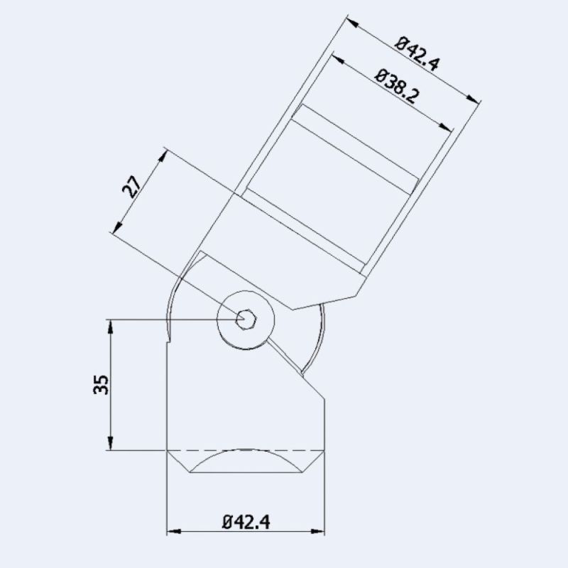 Adaptateur inox tube/tube orientable