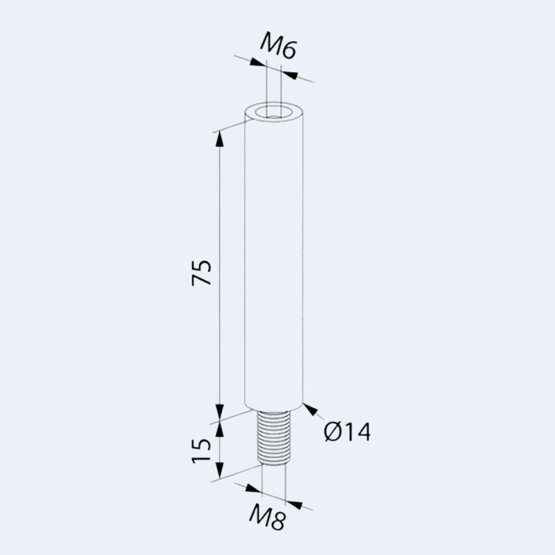 Tige Inox femelle M6 fixe à visser