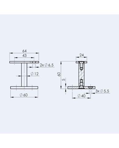 Support inox pour muret