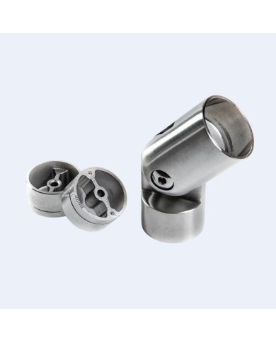 Raccord inox orientable pour rampe bois