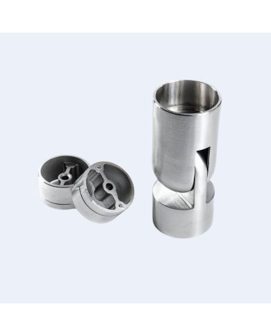 Raccord inox orientable pour rampe bois