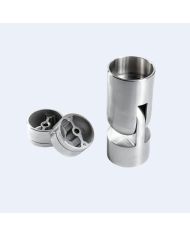 Raccord inox orientable pour rampe bois