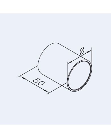 Raccord inox de liaison pour rampe bois