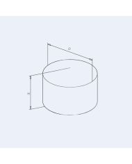 Embout inox arrondi pour rampe bois