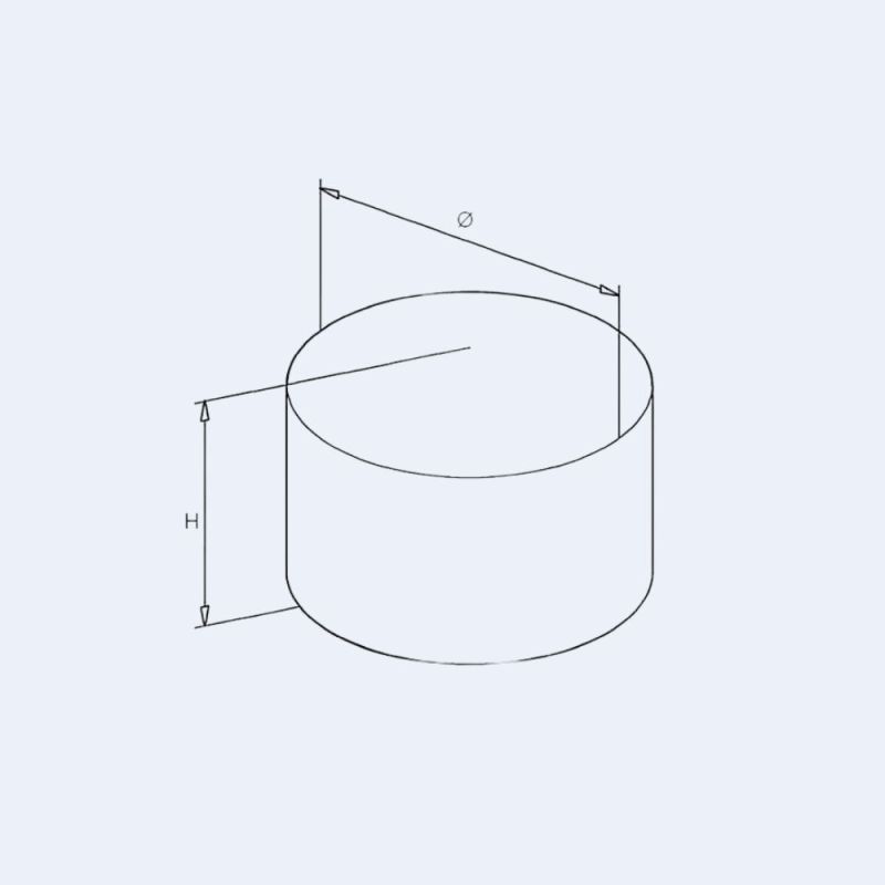 Embout inox arrondi pour rampe bois