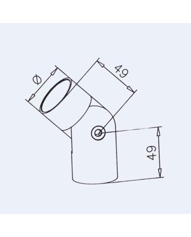 Raccord inox orientable pour rampe bois