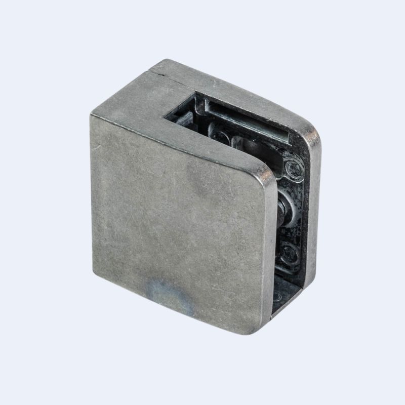 Pince à verre Zamac brut M26 52x52mm Fond plat