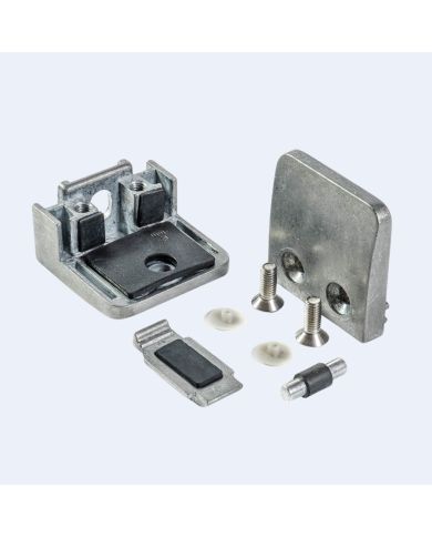 Pince à verre Zamac brut M26 52x52mm Fond plat