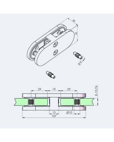 Adaptateur M22 180°