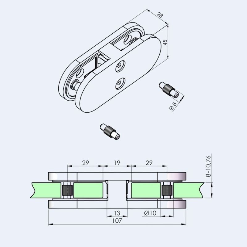 Adaptateur M22 180°