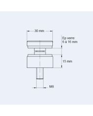 Adaptateur verre 30 mm Fond plat