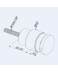Adaptateur verre 50 mm Fond plat