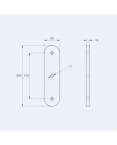 Platine pour adaptateur verre 50 mm