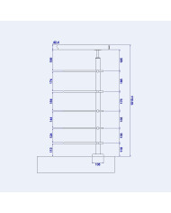 Poteau inox pour garde-corps à barres pose au sol