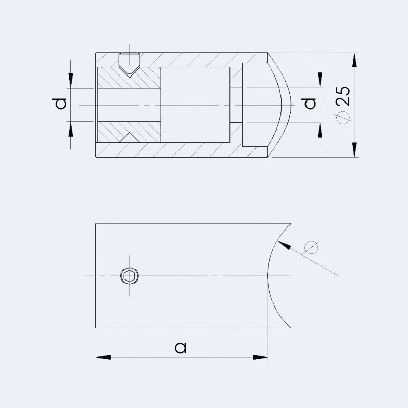 Plan entretoise en inox à visser