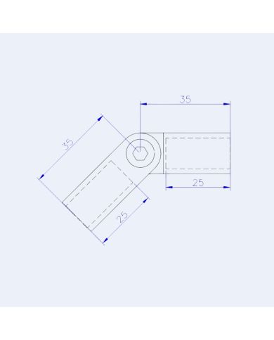 Raccord orientable de sous-lisse