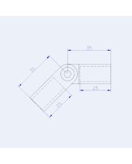 Raccord orientable de sous-lisse
