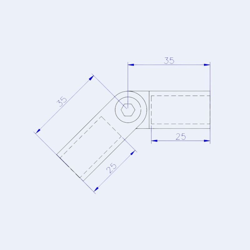 Raccord orientable de sous-lisse