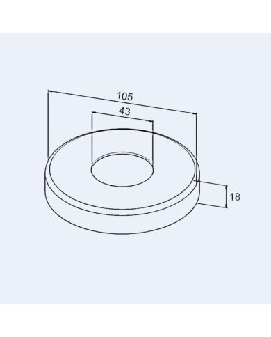 Cache pour platine 2 trous 100mm