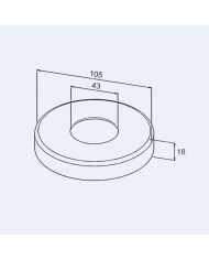 Cache pour platine 2 trous 100mm