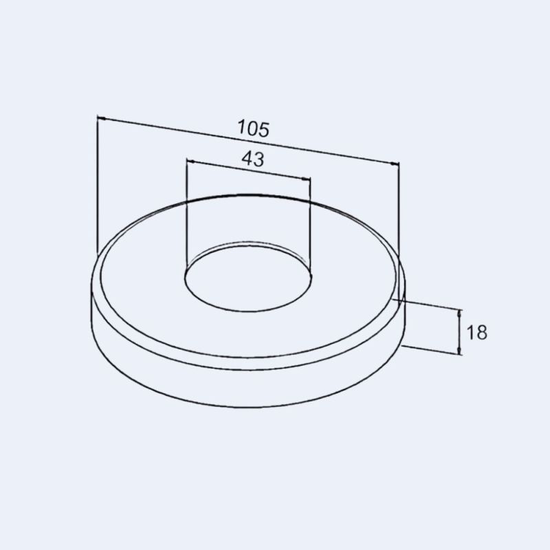 Cache pour platine 2 trous 100mm