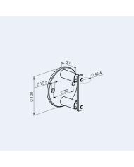 Platine latérale Inox 100mm