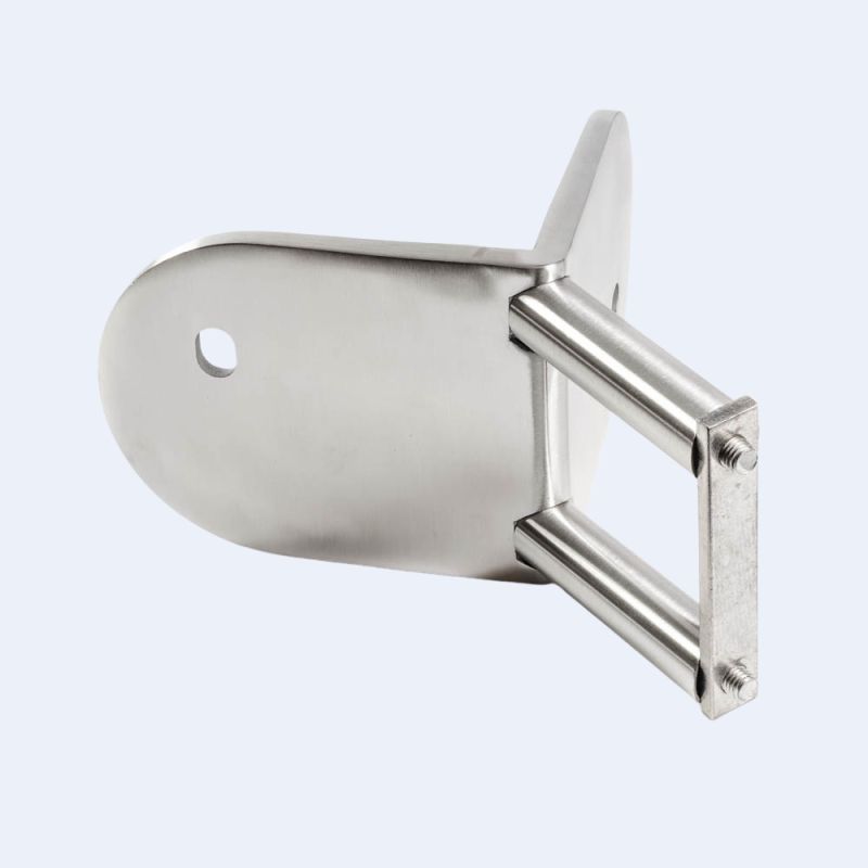 Platine latérale Inox 100mm - Angle extérieur