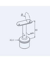 Support main courante fixe