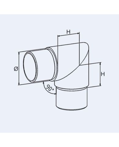 Raccord inox 90° angle vif