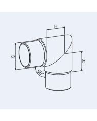 Raccord inox 90° angle vif