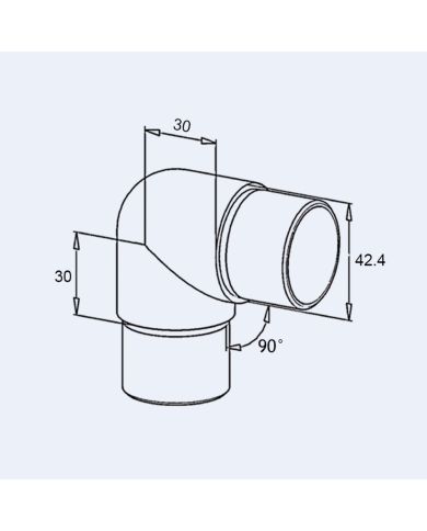 Raccord inox 90° petit rayon