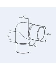Raccord inox 90° petit rayon