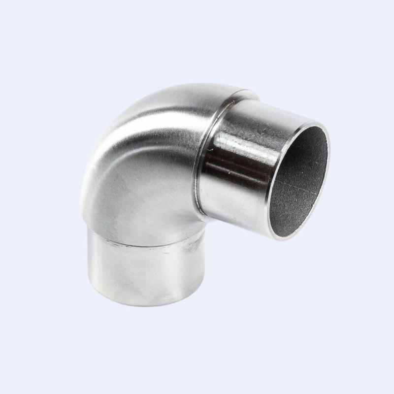 Raccord inox 90° grand rayon
