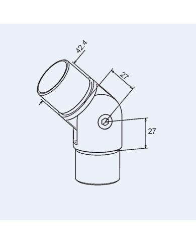 Raccord inox orientable
