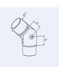 Raccord inox orientable