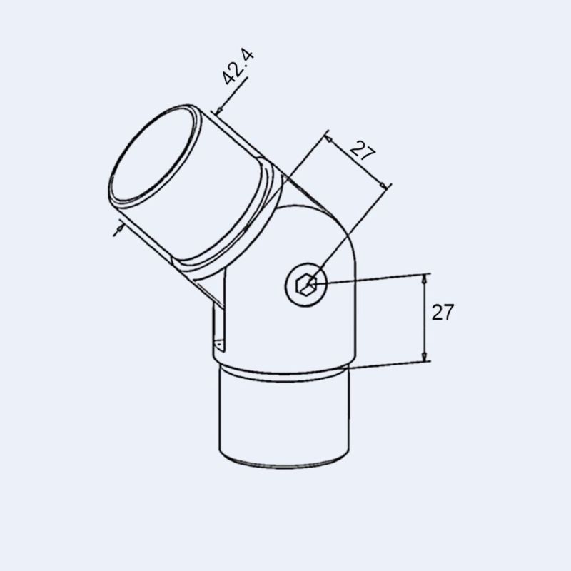 Raccord inox orientable