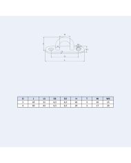 Pontet inox oblong - plan
